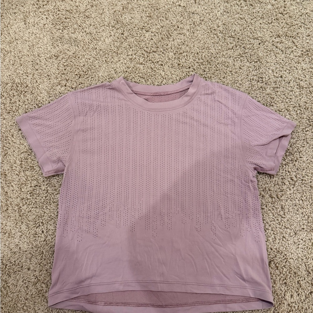 Lululemon Athletica Purple/pink Ribbed Relaxed T-Shirt